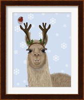 Llama, Antlers Fine Art Print