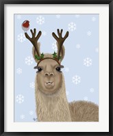 Llama, Antlers Fine Art Print