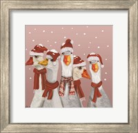 Christmas Gaggle of Geese Fine Art Print