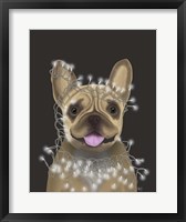 French Bulldog, Christmas Lights 2 Fine Art Print