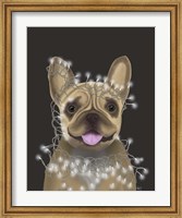 French Bulldog, Christmas Lights 2 Fine Art Print