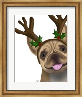 French Bulldog, Antlers 2 Fine Art Print