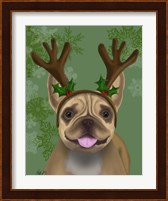 French Bulldog, Antlers 1 Fine Art Print