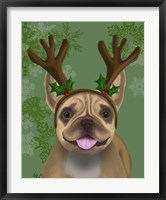 French Bulldog, Antlers 1 Fine Art Print