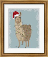 Llama, Christmas Lights 2 Fine Art Print