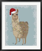 Llama, Christmas Lights 2 Fine Art Print