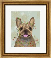 French Bulldog, Christmas Lights 1 Fine Art Print