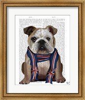 English Bulldog with Scarf Fine Art Print