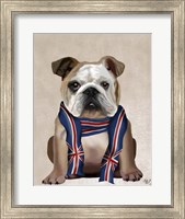 English Bulldog with Scarf Fine Art Print