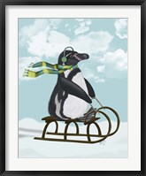 Penguin On Sled Fine Art Print