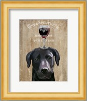 Dog Au Vin, Black Labrador Fine Art Print