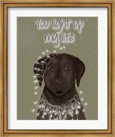 Chocolate Labrador, You Light Up Fine Art Print