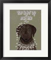 Chocolate Labrador, You Light Up Fine Art Print