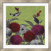 Blooming Birds, Chrysanthemum 1 Fine Art Print