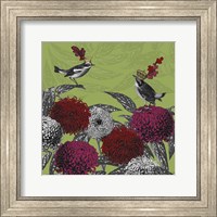 Blooming Birds, Chrysanthemum 1 Fine Art Print