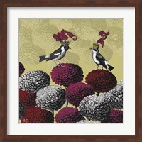 Blooming Birds, Chrysanthemum 2 Fine Art Print