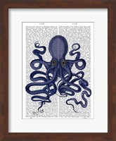 Octopus 9, Blue Fine Art Print