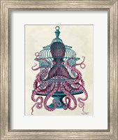 Pink Octopus in Cage Fine Art Print