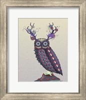 Owl with Psychedelic Antlers Fine Art Print