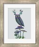 Owl on Mushrooms Fine Art Print