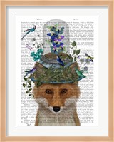 Fox with Butterfly Bell Jar Fine Art Print