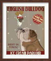 English Bulldog Ice Cream Fine Art Print
