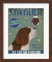 Cavalier King Charles, Brown White, Ice Cream Fine Art Print