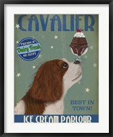 Cavalier King Charles, Brown White, Ice Cream Fine Art Print