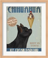 Chihuahua, Black, Ice Cream Fine Art Print