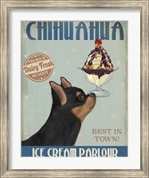Chihuahua, Black and Ginger, Ice Cream Fine Art Print