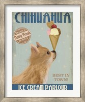 Chihuahua, Long Haired, Ice Cream Fine Art Print