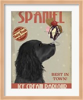 Cocker Spaniel, Black, Ice Cream Fine Art Print