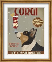 Corgi, Black and Tan, Ice Cream Fine Art Print