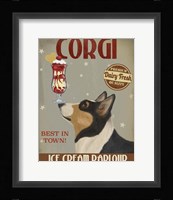 Corgi, Black and Tan, Ice Cream Fine Art Print