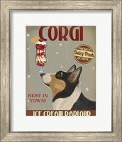 Corgi, Black and Tan, Ice Cream Fine Art Print