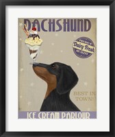 Dachshund, Black and Tan, Ice Cream Fine Art Print
