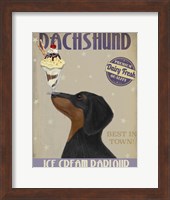 Dachshund, Black and Tan, Ice Cream Fine Art Print