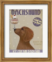 Dachshund, Gold, Ice Cream Fine Art Print