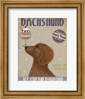 Dachshund, Gold, Ice Cream Fine Art Print