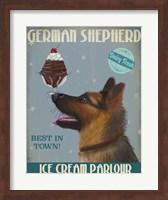 German Shepherd Ice Cream Fine Art Print