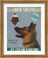 German Shepherd Ice Cream Fine Art Print