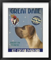 Great Dane, Tan, Ice Cream Fine Art Print