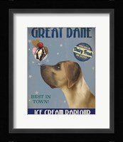 Great Dane, Tan, Ice Cream Fine Art Print