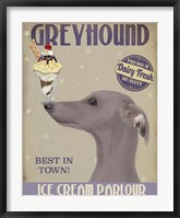 Greyhound, Grey, Ice Cream Fine Art Print