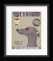 Greyhound, Grey, Ice Cream Fine Art Print