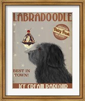 Labradoodle, Black, Ice Cream Fine Art Print