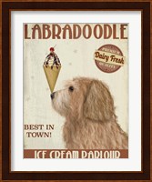 Labradoodle, Golden, Ice Cream Fine Art Print