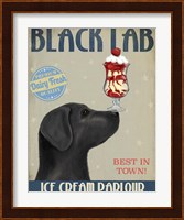 Black Labrador Ice Cream Fine Art Print