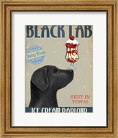 Black Labrador Ice Cream Fine Art Print