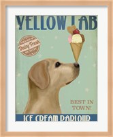 Yellow Labrador Ice Cream Fine Art Print